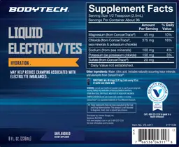 Label for Liquid Electrolytes Unflavored