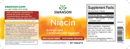 Label for Niacin 500 mg