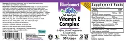 Label for Full Spectrum Vitamin E Complex
