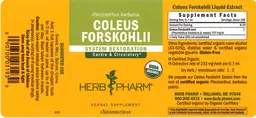Label for Coleus Forskohlii