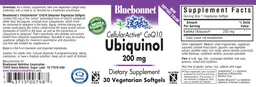 Label for CellularActive CoQ10 Ubiquinol 200 mg