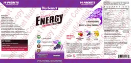Label for Simply Energy Grape Flavor