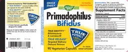 Label for Primadophilus Bifidus