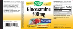 Label for Glucosamine 500 mg