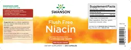 Label for Flush Free Niacin 500 mg