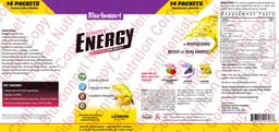 Label for Simply Energy Lemon Flavor