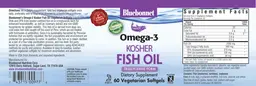 Label for Omega-3 Kosher Fish Oil