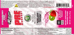 Label for Pre Workout Strawberry Kiwi Flavor