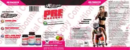 Label for Pre Workout Strawberry Kiwi Flavor