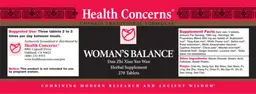 Label for Woman's Balance