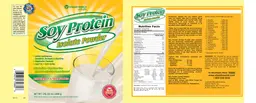 Label for Soy Protein Isolate Powder Unflavored