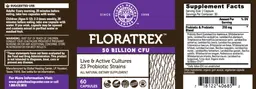 Label for Floratrex 50 Billion CFU