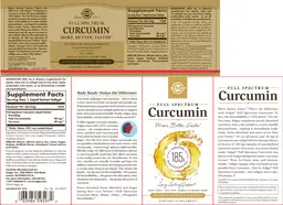 Label for Full Spectrum Curcumin