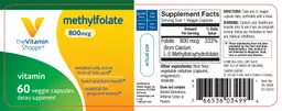 Label for Methylfolate 800 mcg
