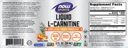 Label for Liquid L-Carnitine 1000 mg Tropical Punch