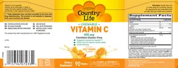 Label for Chewable Vitamin C 500 mg Juicy Orange Flavor