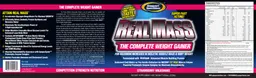 Label for Gaspari's Real Mass Strawberry Milkshake