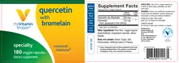 Label for Quercetin with Bromelain