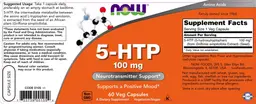 Label for 5-HTP 100 mg