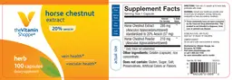 Label for Horse Chestnut Extract
