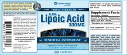 Label for Triple Strength Alpha Lipoic Acid 300 mg