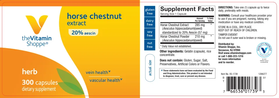 Label for Horse Chestnut Extract