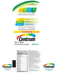 Label for Centrum Adults