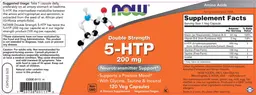 Label for Double Strength 5-HTP 200 mg