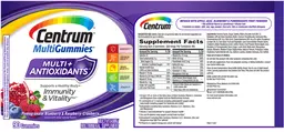 Label for Centrum MultiGummies Multi + Antioxidants