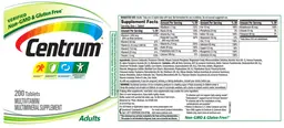 Label for Centrum Adults