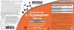 Label for Double Strength L-Tryptophan 1000 mg