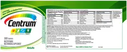 Label for Centrum Adults