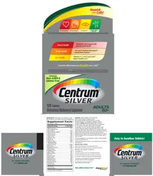 Label for Centrum Silver Adults 50+