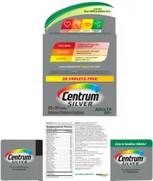 Label for Centrum Silver Adults 50+