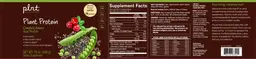 Label for Plant Protein Naturally Flavored Vanilla