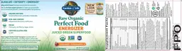 Label for Raw Organic Perfect Food Yerba Mate - Pomegranate