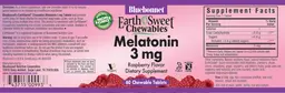 Label for Melatonin 3 mg Raspberry Flavor