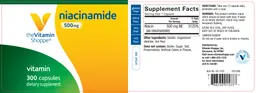 Label for Niacinamide 500 mg