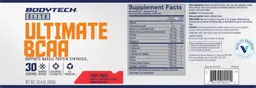 Label for Ultimate BCAA Fruit Punch