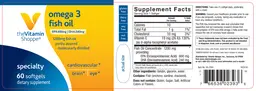 Label for Omega 3 Fish Oil 1200 mg