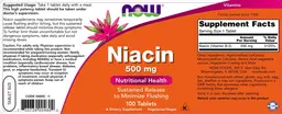 Label for Niacin 500 mg