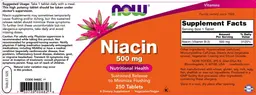 Label for Niacin 500 mg