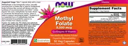 Label for Methyl Folate 5,000 mcg