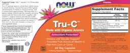 Label for Tru-C Made with Organic Acerola