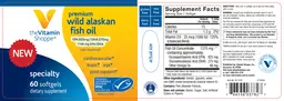 Label for Premium Wild Alaskan Fish Oil