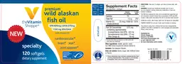 Label for Premium Wild Alaskan Fish Oil