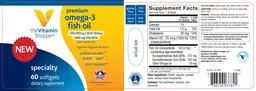 Label for Premium Omega-3 Fish Oil