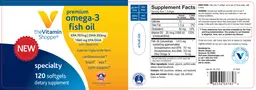 Label for Premium Omega-3 Fish Oil