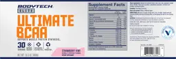 Label for Ultimate BCAA Strawberry Kiwi