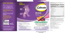 Label for Caltrate Chewables 600+D3 Plus Minerals